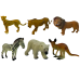 Africa Wildlife Figurine Set Kangaroo Zebra