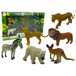 Africa Wildlife Figurine Set Kangaroo Zebra