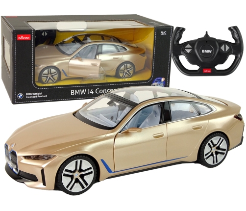 Car R/C BMW i4 1:14 Rastar Gold