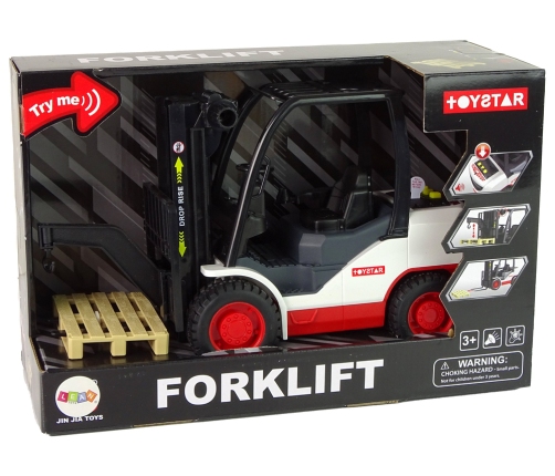 Forklift Truck Moving Fork Pallet.