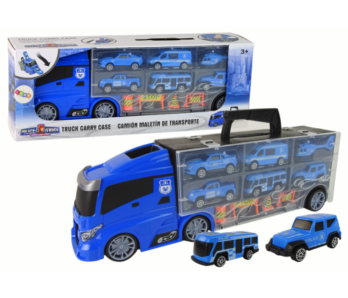 Police Truck Tow Truck Cars Blue Set