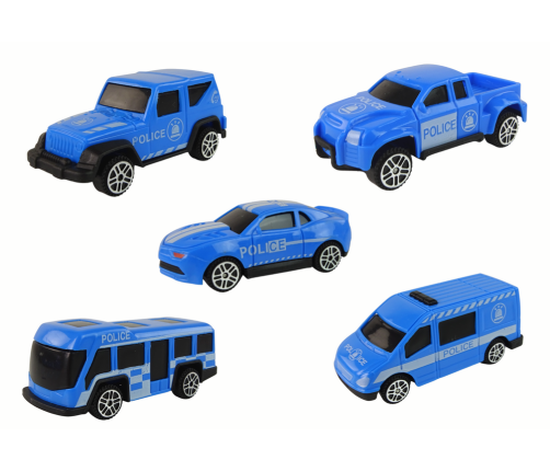 Police Truck Tow Truck Cars Blue Set