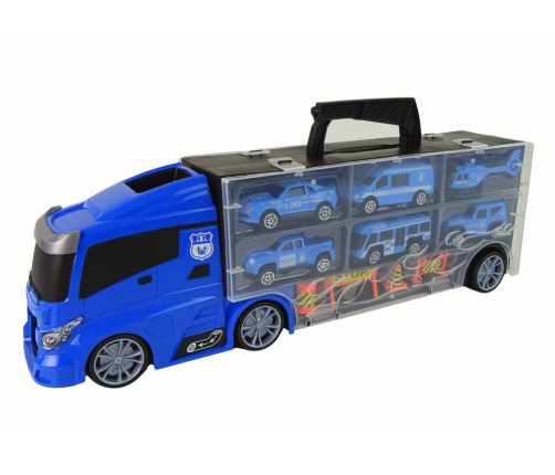 Police Truck Tow Truck Cars Blue Set