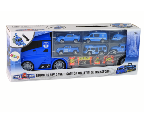 Police Truck Tow Truck Cars Blue Set