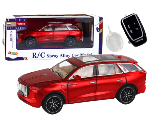 RC Car 1:24 Car Vehicle E-9 Aluminum Remote Controlled Red