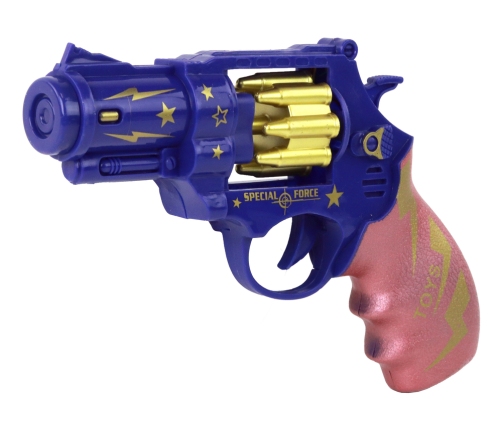 Blue and Pink Revolver Gun Weapon Sounds of Light