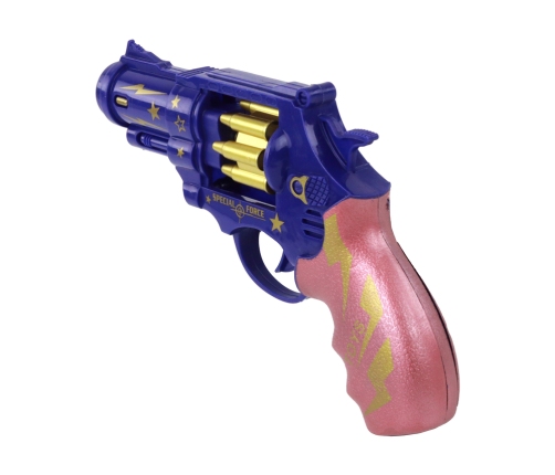 Blue and Pink Revolver Gun Weapon Sounds of Light