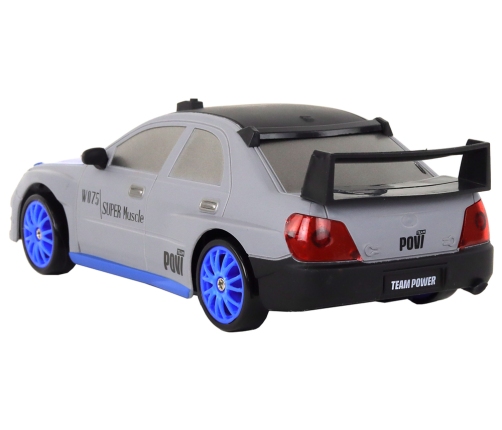 Remote Controlled Sports Car R/C 1:24 Gray Replaceable Wheels