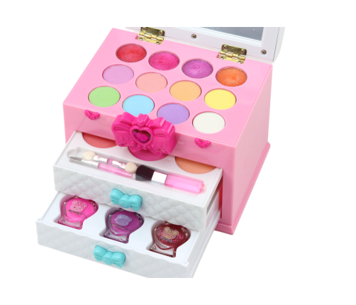 Beauty Set in a Case Shadows Lip Gloss Roses Nail Polish