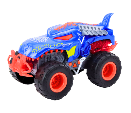 Offroad Car Dinosaur Velociraptor Lights Sounds Drive Blue