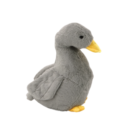Gray Plush Goose Mascot Cuddly Plush Duck 30cm