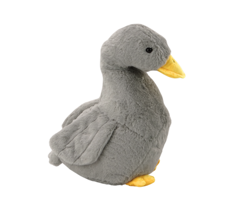 Gray Plush Goose Mascot Cuddly Plush Duck 30cm