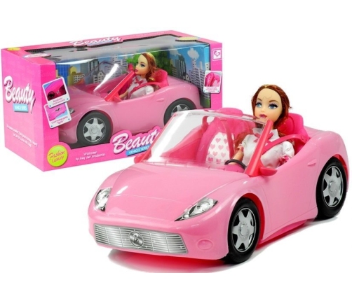 Doll Travelling with a Cabrio Car