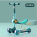 Three-wheeled balance scooter Saddle Green Music Diodes Lion