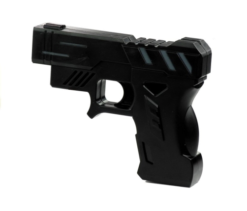 Gun Alarm Clock with Laser Pistol Black