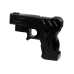 Gun Alarm Clock with Laser Pistol Black