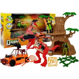 Dinosaur World Figure Set Vehicle Buggy Tree Skeletons Sound