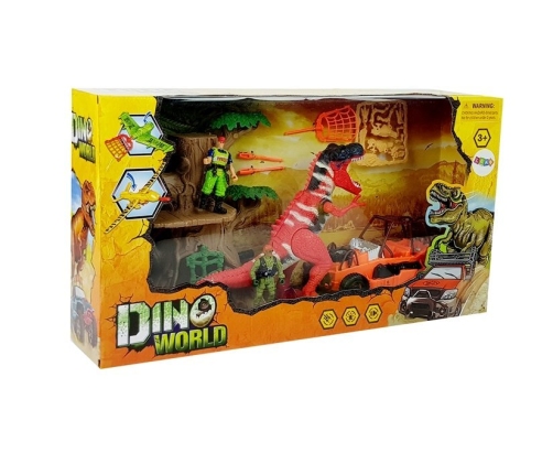 Dinosaur World Figure Set Vehicle Buggy Tree Skeletons Sound