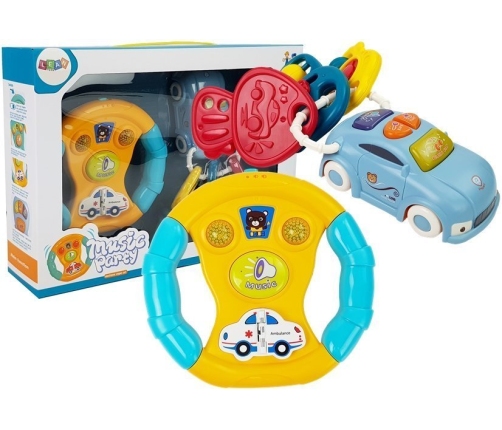 Musical Steering Wheel Baby Car with Keys