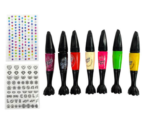 Large Nail Painting Kit Dryer Pens Glitters