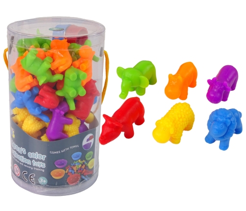 Colour Sorting Toy Animals 36 pieces