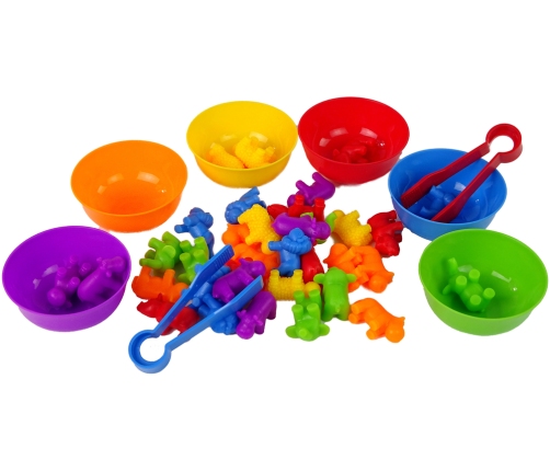 Colour Sorting Toy Animals 36 pieces