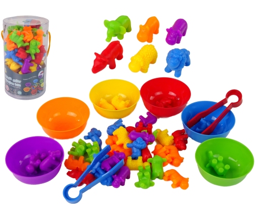 Colour Sorting Toy Animals 36 pieces