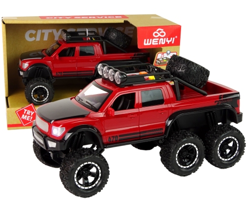 Off-Road Car Friction Drive Big Wheels 1:16 Red