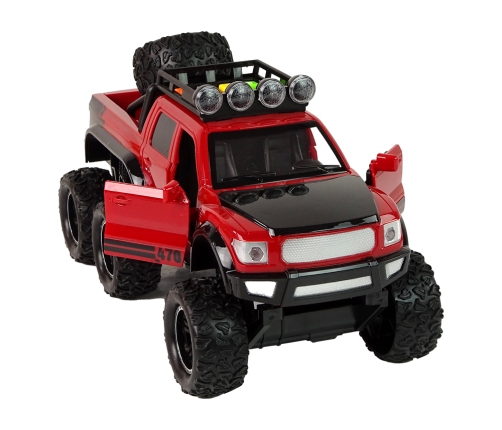 Off-Road Car Friction Drive Big Wheels 1:16 Red