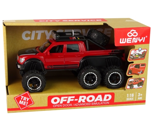 Off-Road Car Friction Drive Big Wheels 1:16 Red