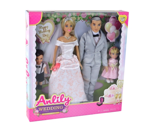 Anlily Children's Dolls Young Couple With Children