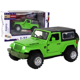 Off-Road Car Battery Powered Friction Drive Metal Green 1:32