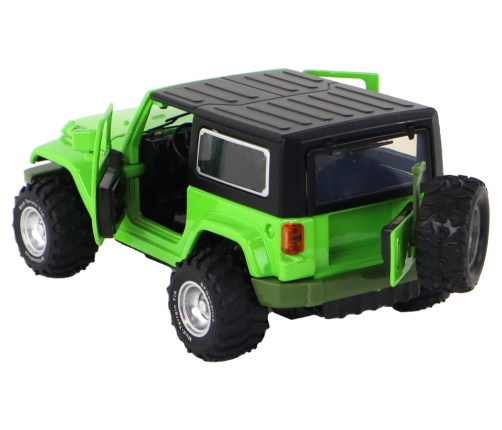 Off-Road Car Battery Powered Friction Drive Metal Green 1:32