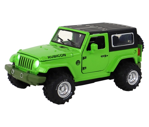 Off-Road Car Battery Powered Friction Drive Metal Green 1:32