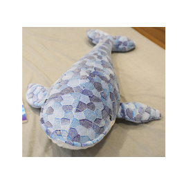 Plush Whale Mascot Gray 50 cm