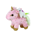 Unicorn Plush Sleeping Animal Lullaby Pink With Stars Set