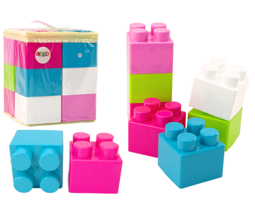 Large Construction Blocks in a Bag Colorful Stickers 12 Pieces