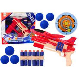 Dart Gun Foam Balls Plane Launcher Shield Set 5in1