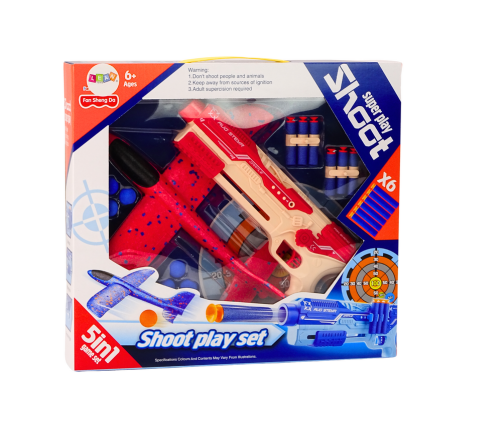 Dart Gun Foam Balls Plane Launcher Shield Set 5in1