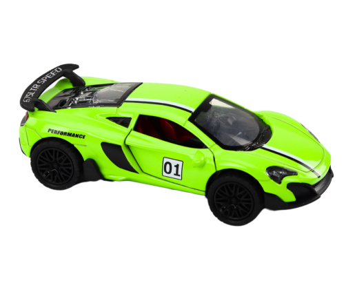 Car Sports Car 1:32 Friction Drive Metal Green