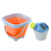 Sand Toy Set, Folding Bucket, Pastel Molds, 11 Pieces