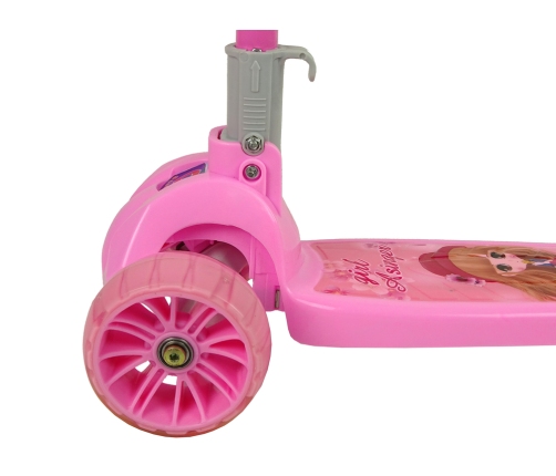 Tricycle Balance Scooter Luminous Wheels Pink Girl