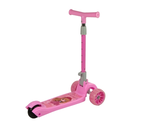 Tricycle Balance Scooter Luminous Wheels Pink Girl