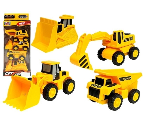 Construction Vehicle Set 4 pieces Frictional Drive