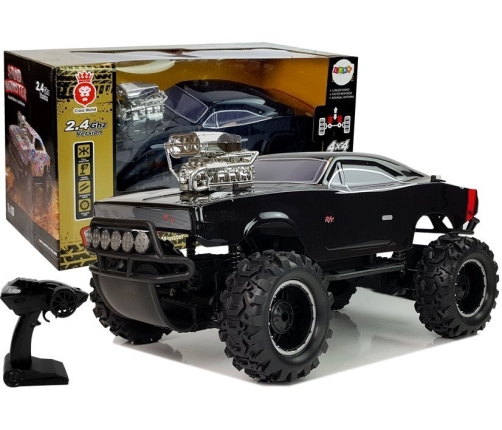 Mašīna ar pulti Terrain Car 4x4 Black