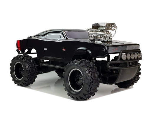 Mašīna ar pulti Terrain Car 4x4 Black