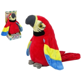 Interactive Talking Red Parrot Repeating Words