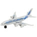 Passenger Plane White with Blue Elements Drive Lights Sound