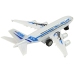 Passenger Plane White with Blue Elements Drive Lights Sound