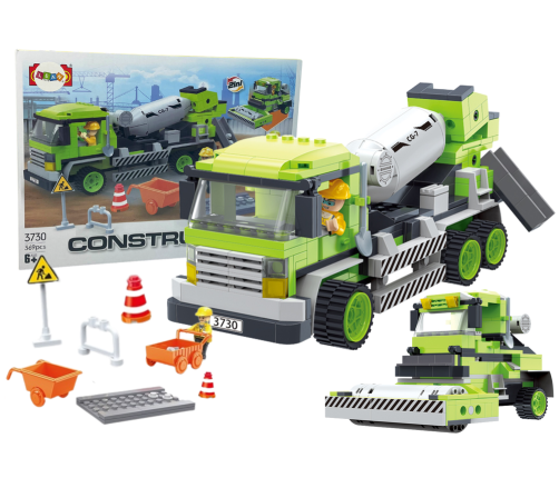 Large Concrete Roller 369 Piece Construction Brick Set